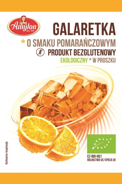Galaretka o smaku pomarańczowym, BIO 40g Amylon Galaretka o smaku pomarańczowym, BIO 40g Amylon
