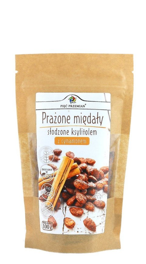 Prażone migdały z ksylitolem i cynamonem 100g PP Prażone migdały z ksylitolem i cynamonem 100g PP