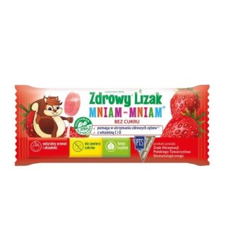 Zdrowy lizak Mniam-Mniam 6g smak truskawkowy