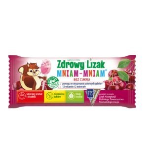 Zdrowy lizak Mniam-Mniam 6g smak wiśnia mussująca