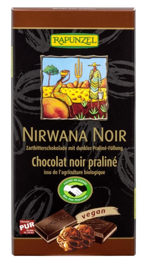 CZEKOLADA GORZKA Z NADZIENIEM PRALINOWYM NIRWANA BIO 100 g - RAPUNZEL CZEKOLADA GORZKA Z NADZIENIEM PRALINOWYM NIRWANA BIO 100 g - RAPUNZEL