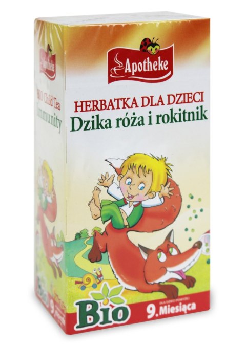 HERBATKA DLA DZIECI - DZIKA RÓŻA I ROKITNIK PO 9 MIESIĄCU BIO (20 x 1,5 g) 30 g - APOTHEKE HERBATKA DLA DZIECI - DZIKA RÓŻA I ROKITNIK PO 9 MIESIĄCU BIO (20 x 1,5 g) 30 g - APOTHEKE