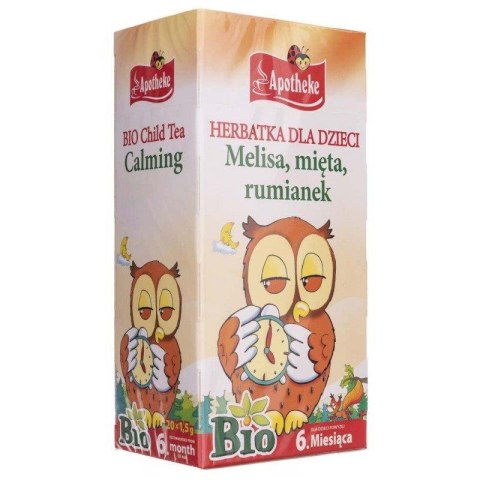 HERBATKA DLA DZIECI - MELISA, MIĘTA I RUMIANEK PO 6 MIESIĄCU BIO (20 x 1,5 g) 30 g - APOTHEKE HERBATKA DLA DZIECI - MELISA, MIĘTA I RUMIANEK PO 6 MIESIĄCU BIO (20 x 1,5 g) 30 g - APOTHEKE