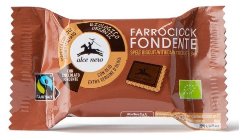 HERBATNIKI ORKISZOWE Z GORZKĄ CZEKOLADĄ FAIR TRADE BIO 28 g - ALCE NERO HERBATNIKI ORKISZOWE Z GORZKĄ CZEKOLADĄ FAIR TRADE BIO 28 g - ALCE NERO