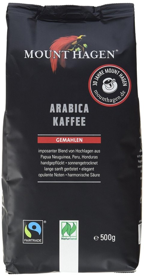 KAWA MIELONA ARABICA 100 % FAIR TRADE BIO 500 g - MOUNT HAGEN KAWA MIELONA ARABICA 100 % FAIR TRADE BIO 500 g - MOUNT HAGEN