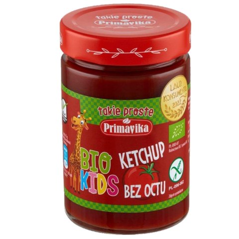 KETCHUP BEZ OCTU DLA DZIECI BEZGLUTENOWY BIO 315 g - PRIMAVIKA (BIO KIDS) KETCHUP BEZ OCTU DLA DZIECI BEZGLUTENOWY BIO 315 g - PRIMAVIKA (BIO KIDS)