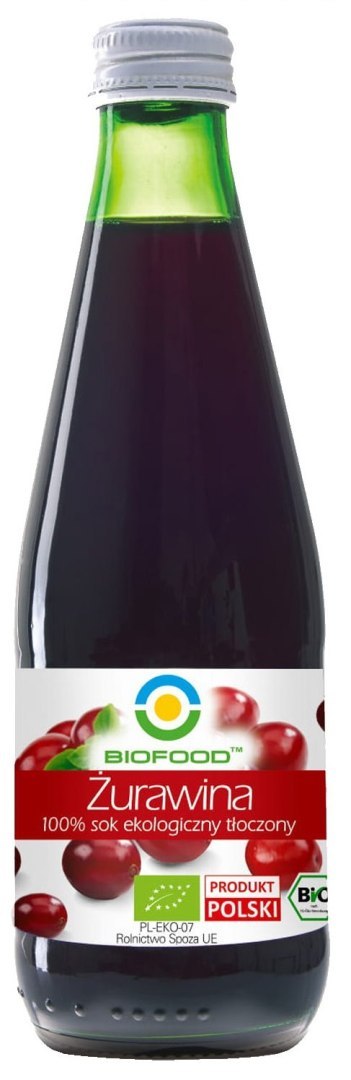 SOK Z ŻURAWINY NFC BEZGLUTENOWY BIO 300 ml - BIOFOOD SOK Z ŻURAWINY NFC BEZGLUTENOWY BIO 300 ml - BIOFOOD