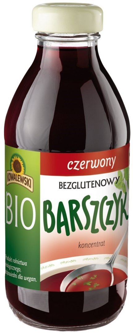 BARSZCZ CZERWONY BEZGLUTENOWY KONCENTRAT BIO 320 ml - KOWALEWSKI BARSZCZ CZERWONY BEZGLUTENOWY KONCENTRAT BIO 320 ml - KOWALEWSKI