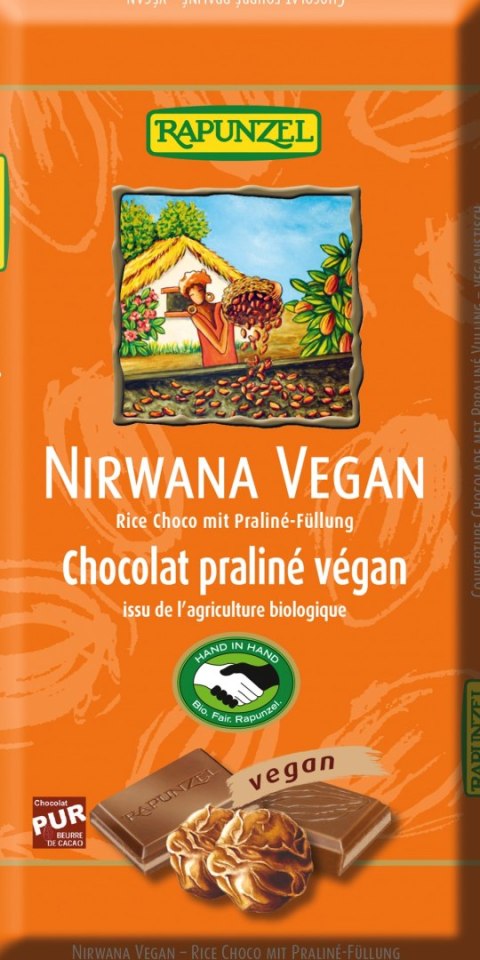 CZEKOLADA KUWERTURA Z NADZIENIEM PRALINOWYM NIRWANA BIO 100 g - RAPUNZEL CZEKOLADA KUWERTURA Z NADZIENIEM PRALINOWYM NIRWANA BIO 100 g - RAPUNZEL