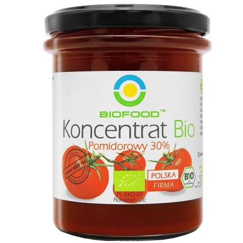 KONCENTRAT POMIDOROWY 30 % BEZGLUTENOWY BIO 200 g - BIOFOOD KONCENTRAT POMIDOROWY 30 % BEZGLUTENOWY BIO 200 g - BIOFOOD