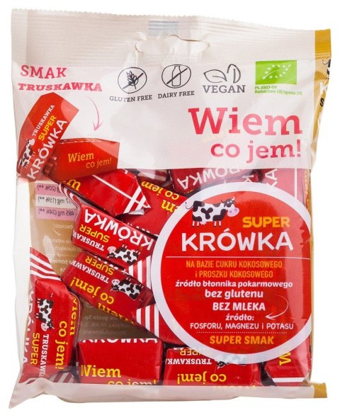 KRÓWKI TRUSKAWKOWE BEZMLECZNE BEZGLUTENOWE BIO 150 g - ME GUSTO (SUPER KRÓWKA) KRÓWKI TRUSKAWKOWE BEZMLECZNE BEZGLUTENOWE BIO 150 g - ME GUSTO (SUPER KRÓWKA)