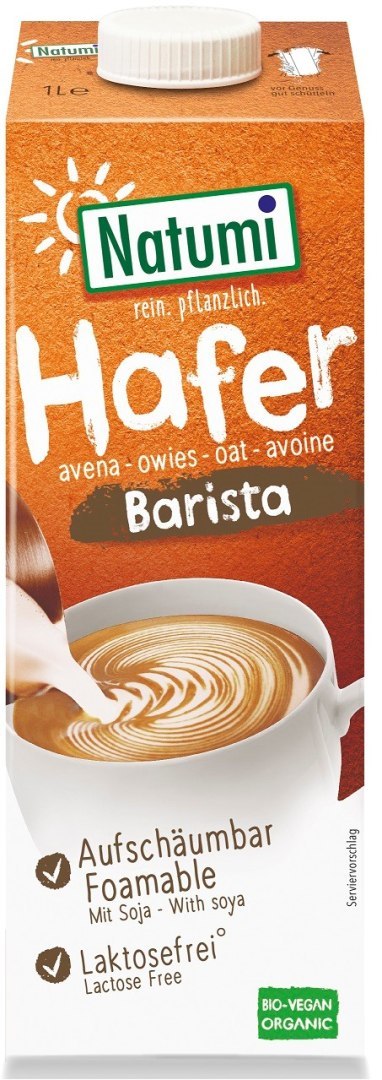 NAPÓJ OWSIANO - SOJOWY BARISTA BEZ DODATKU CUKRÓW BIO 1 L - NATUMI NAPÓJ OWSIANO - SOJOWY BARISTA BEZ DODATKU CUKRÓW BIO 1 L - NATUMI