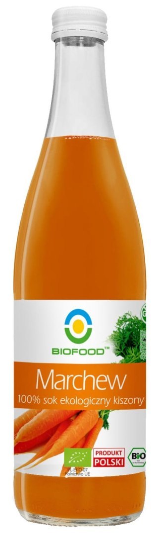 SOK Z MARCHWI KISZONEJ NFC BEZGLUTENOWY BIO 500 ml - BIOFOOD SOK Z MARCHWI KISZONEJ NFC BEZGLUTENOWY BIO 500 ml - BIOFOOD