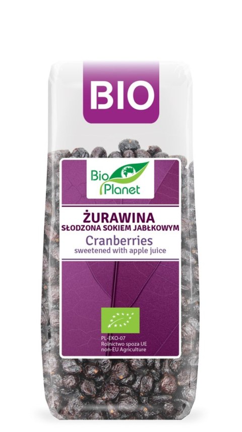 ŻURAWINA SŁODZONA SOKIEM JABŁKOWYM BIO 100 g - BIO PLANET ŻURAWINA SŁODZONA SOKIEM JABŁKOWYM BIO 100 g - BIO PLANET