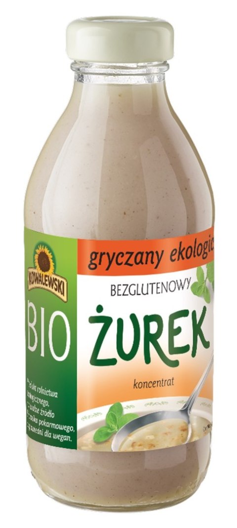 ŻUREK GRYCZANY BEZGLUTENOWY KONCENTRAT BIO 320 ml - KOWALEWSKI ŻUREK GRYCZANY BEZGLUTENOWY KONCENTRAT BIO 320 ml - KOWALEWSKI