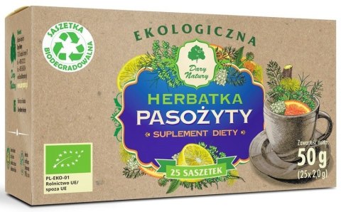 HERBATKA PRZECIW PASOŻYTOM BIO (25 x 2 g) 50 g - DARY NATURY HERBATKA PRZECIW PASOŻYTOM BIO (25 x 2 g) 50 g - DARY NATURY