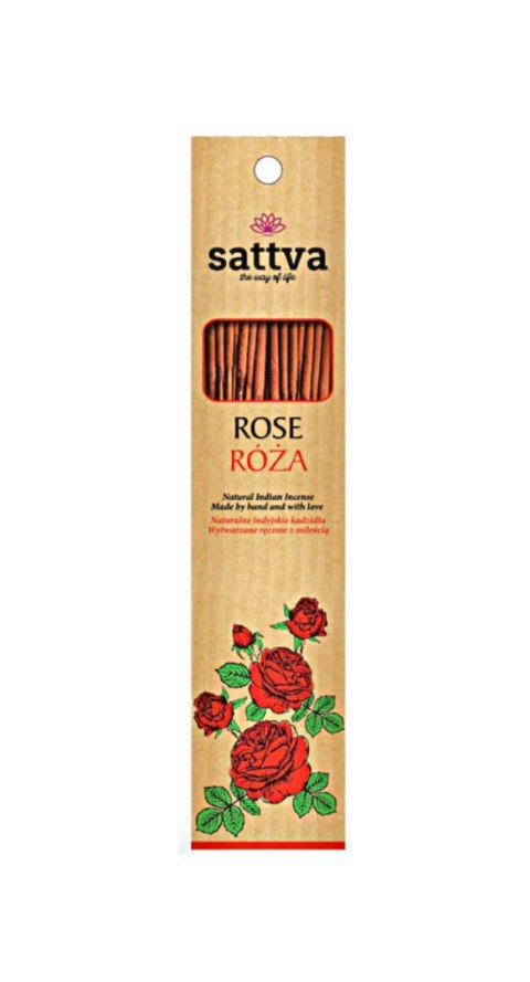 KADZIDEŁKA INDYJSKIE RÓŻA (15 szt.) 30 g - SATTVA (WELLNESS) KADZIDEŁKA INDYJSKIE RÓŻA (15 szt.) 30 g - SATTVA (WELLNESS)