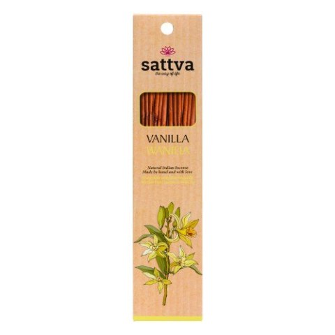 KADZIDEŁKA INDYJSKIE WANILIA (15 szt.) 30 g - SATTVA (WELLNESS) KADZIDEŁKA INDYJSKIE WANILIA (15 szt.) 30 g - SATTVA (WELLNESS)