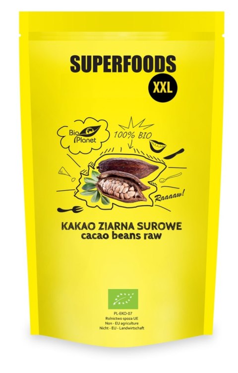 KAKAO ZIARNA SUROWE BIO 600 g - BIO PLANET SUPERFOODS KAKAO ZIARNA SUROWE BIO 600 g - BIO PLANET SUPERFOODS