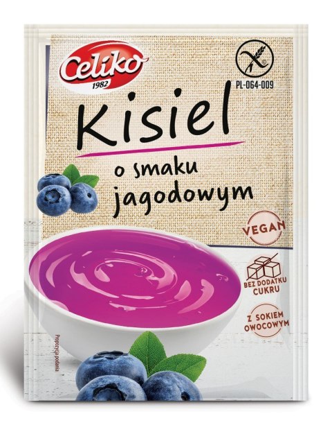 KISIEL O SMAKU JAGODOWYM BEZ DODATKU CUKRÓW BEZGLUTENOWY 40 g - CELIKO KISIEL O SMAKU JAGODOWYM BEZ DODATKU CUKRÓW BEZGLUTENOWY 40 g - CELIKO