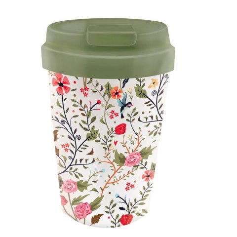 KUBEK PODRÓŻNY PTAKI I KWIATY 350 ml - CHIC-MIC KUBEK PODRÓŻNY PTAKI I KWIATY 350 ml - CHIC-MIC
