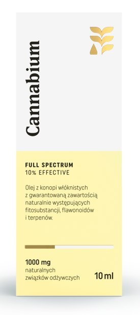 OLEJ Z KONOPI EFFECTIVE 10 % (1000 mg FITOSKŁADNIKÓW) 10 ml - CANNABIUM OLEJ Z KONOPI EFFECTIVE 10 % (1000 mg FITOSKŁADNIKÓW) 10 ml - CANNABIUM