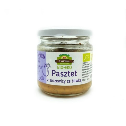 PASZTET WEGAŃSKI Z SOCZEWICY ZE ŚLIWKĄ BEZGLUTENOWY BIO 160 g - FARMA ŚWIĘTOKRZYSKA PASZTET WEGAŃSKI Z SOCZEWICY ZE ŚLIWKĄ BEZGLUTENOWY BIO 160 g - FARMA ŚWIĘTOKRZYSKA