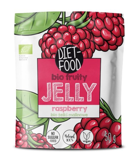 ŻELKI MALINOWE BEZ ŻELATYNY BIO 50 g - DIET-FOOD ŻELKI MALINOWE BEZ ŻELATYNY BIO 50 g - DIET-FOOD