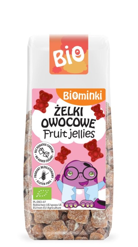 ŻELKI OWOCOWE BEZ ŻELATYNY BEZGLUTENOWE BIO 75 g - BIOMINKI ŻELKI OWOCOWE BEZ ŻELATYNY BEZGLUTENOWE BIO 75 g - BIOMINKI