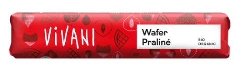 BATON MLECZNA CZEKOLADA Z NADZIENIEM PRALINOWYM Z KAWAŁKAMI WAFELKÓW BIO 40 g - VIVANI BATON MLECZNA CZEKOLADA Z NADZIENIEM PRALINOWYM Z KAWAŁKAMI WAFELKÓW BIO 40 g - VIVANI