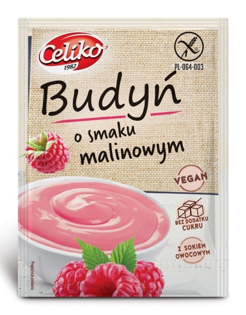 BUDYŃ O SMAKU MALINOWYM BEZGLUTENOWY 40 g - CELIKO BUDYŃ O SMAKU MALINOWYM BEZGLUTENOWY 40 g - CELIKO