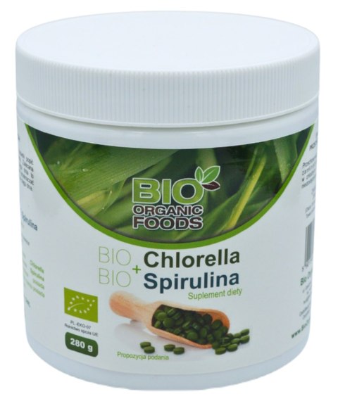 CHLORELLA PYRENOIDOSA + SPIRULINA BIO 560 TABLETEK - BIO ORGANIC FOODS CHLORELLA PYRENOIDOSA + SPIRULINA BIO 560 TABLETEK - BIO ORGANIC FOODS