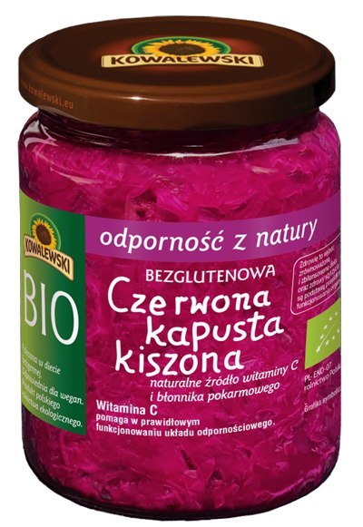 KAPUSTA KISZONA CZERWONA BEZGLUTENOWA BIO 400 g - KOWALEWSKI KAPUSTA KISZONA CZERWONA BEZGLUTENOWA BIO 400 g - KOWALEWSKI