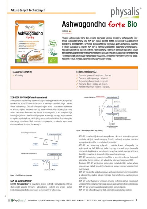 ASHWAGANDHA EKSTRAKT BIO (600 mg) FORTE 30 TABLETEK - PHYSALIS ASHWAGANDHA EKSTRAKT BIO (600 mg) FORTE 30 TABLETEK - PHYSALIS