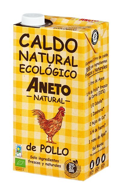 BULION Z KURCZAKA W PŁYNIE BEZGLUTENOWY BIO 1 L - ANETO NATURAL BULION Z KURCZAKA W PŁYNIE BEZGLUTENOWY BIO 1 L - ANETO NATURAL