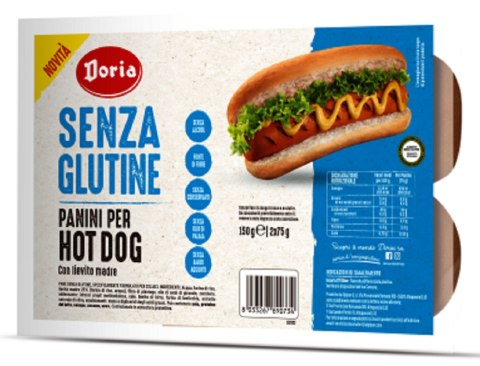 BUŁKI DO HOT DOGÓW BEZGLUTENOWE (2 x 75 g) 150 g - DORIA BUŁKI DO HOT DOGÓW BEZGLUTENOWE (2 x 75 g) 150 g - DORIA
