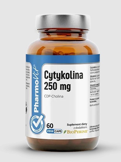 CYTYKOLINA (250 mg) BEZGLUTENOWA 60 KAPSUŁEK - PHARMOVIT (CLEAN LABEL) CYTYKOLINA (250 mg) BEZGLUTENOWA 60 KAPSUŁEK - PHARMOVIT (CLEAN LABEL)