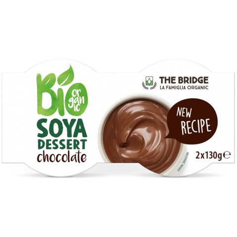 DESER SOJOWY O SMAKU CZEKOLADOWYM BEZGLUTENOWY BIO (2 x 130 g) 260 g - THE BRIDGE DESER SOJOWY O SMAKU CZEKOLADOWYM BEZGLUTENOWY BIO (2 x 130 g) 260 g - THE BRIDGE