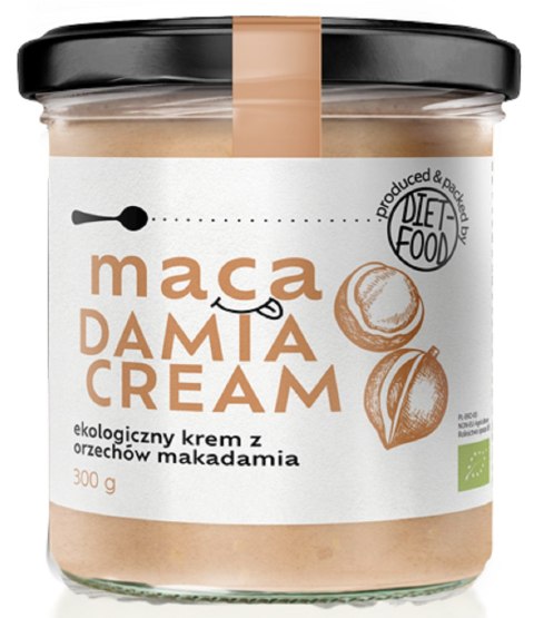 KREM Z ORZECHÓW MACADAMIA PRAŻONYCH 100 % BIO 300 g - DIET-FOOD KREM Z ORZECHÓW MACADAMIA PRAŻONYCH 100 % BIO 300 g - DIET-FOOD
