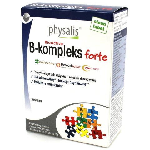 WITAMINA B COMPLEX FORTE 30 TABLETEK - PHYSALIS WITAMINA B COMPLEX FORTE 30 TABLETEK - PHYSALIS
