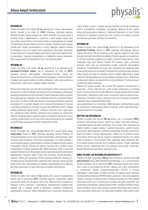 WITAMINA B COMPLEX FORTE 30 TABLETEK - PHYSALIS WITAMINA B COMPLEX FORTE 30 TABLETEK - PHYSALIS