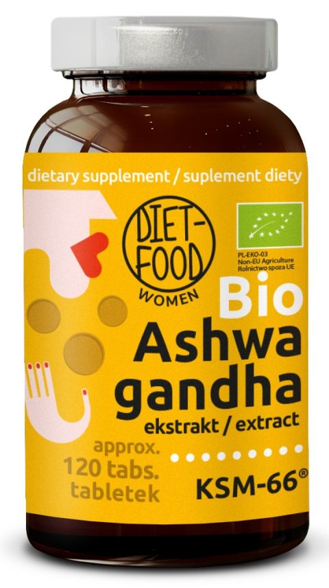 ASHWAGANDHA EKSTRAKT BIO (300 mg) 120 TABLETEK - DIET-FOOD ASHWAGANDHA EKSTRAKT BIO (300 mg) 120 TABLETEK - DIET-FOOD