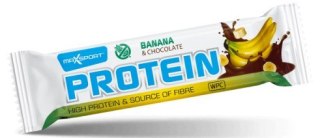 BATON PROTEINOWY BANANOWY W MLECZNEJ CZEKOLADZIE BEZGLUTENOWY 50 g - MAXSPORT