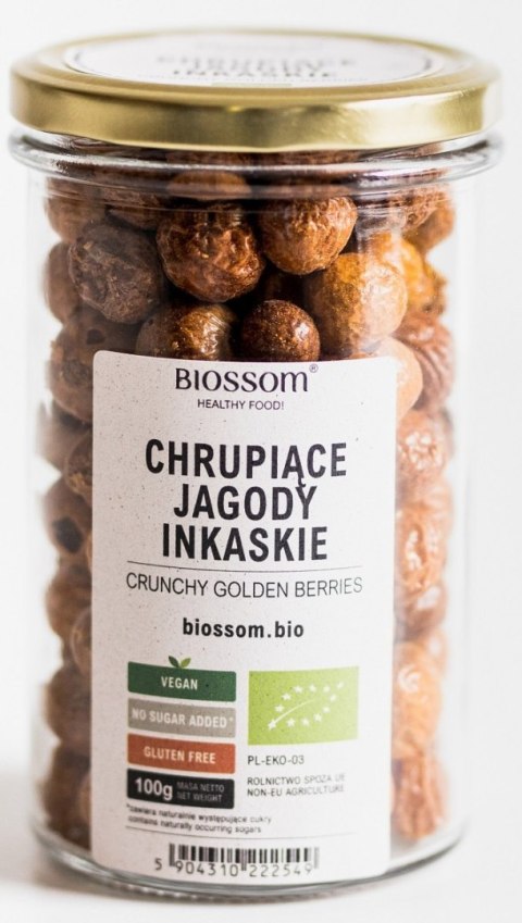 JAGODY INKASKIE LIOFILIZOWANE CHRUPIĄCE BEZGLUTENOWE BIO 100 g - BIOSSOM JAGODY INKASKIE LIOFILIZOWANE CHRUPIĄCE BEZGLUTENOWE BIO 100 g - BIOSSOM