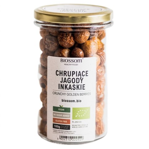 JAGODY INKASKIE LIOFILIZOWANE CHRUPIĄCE BEZGLUTENOWE BIO 100 g - BIOSSOM JAGODY INKASKIE LIOFILIZOWANE CHRUPIĄCE BEZGLUTENOWE BIO 100 g - BIOSSOM