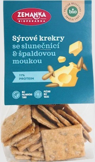 KRAKERSY Z SEREM I SŁONECZNIKIEM BIO 100 g - ZEMANKA KRAKERSY Z SEREM I SŁONECZNIKIEM BIO 100 g - ZEMANKA
