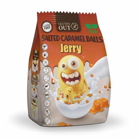 KULKI ZBOŻOWE O SMAKU KARMELOWYM BEZGLUTENOWE 375 g - JERRY GLUTEN OUT KULKI ZBOŻOWE O SMAKU KARMELOWYM BEZGLUTENOWE 375 g - JERRY GLUTEN OUT