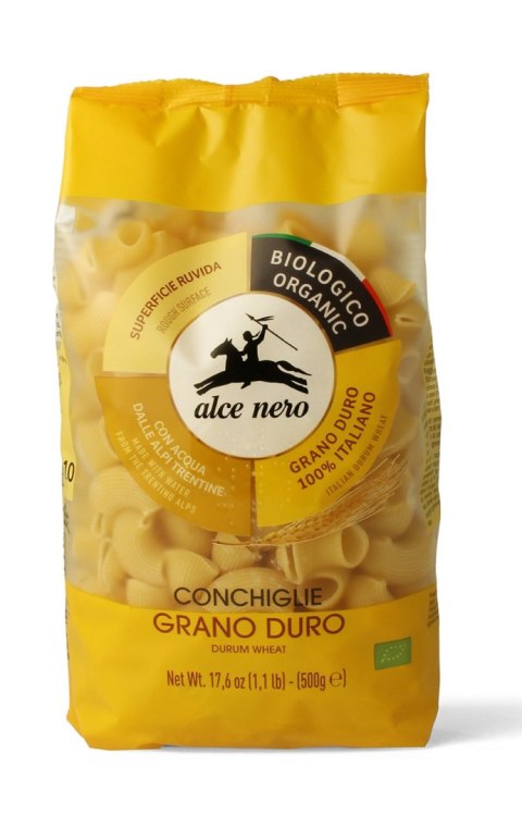 MAKARON (SEMOLINOWY) CONCHIGLIE BIO 500 g - ALCE NERO MAKARON (SEMOLINOWY) CONCHIGLIE BIO 500 g - ALCE NERO