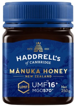 MIÓD MANUKA UMF 16+ MGO 570+ 250 g - HADDRELL'S OF CAMBRIDGE