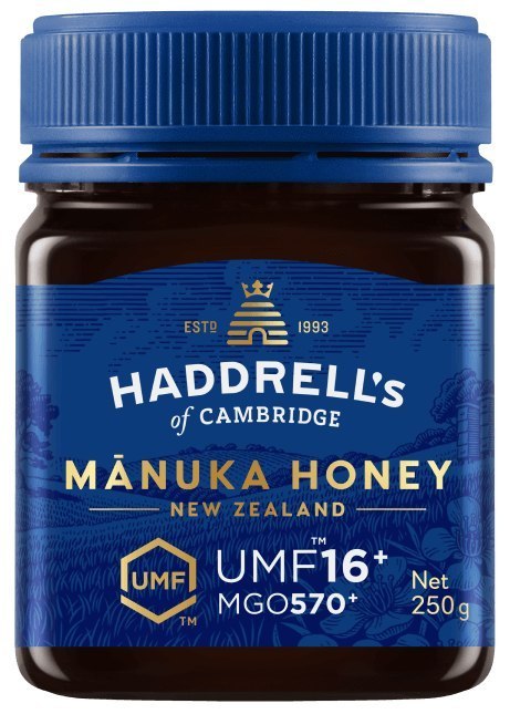 MIÓD MANUKA UMF 16+ MGO 570+ 250 g - HADDRELL'S OF CAMBRIDGE MIÓD MANUKA UMF 16+ MGO 570+ 250 g - HADDRELL'S OF CAMBRIDGE